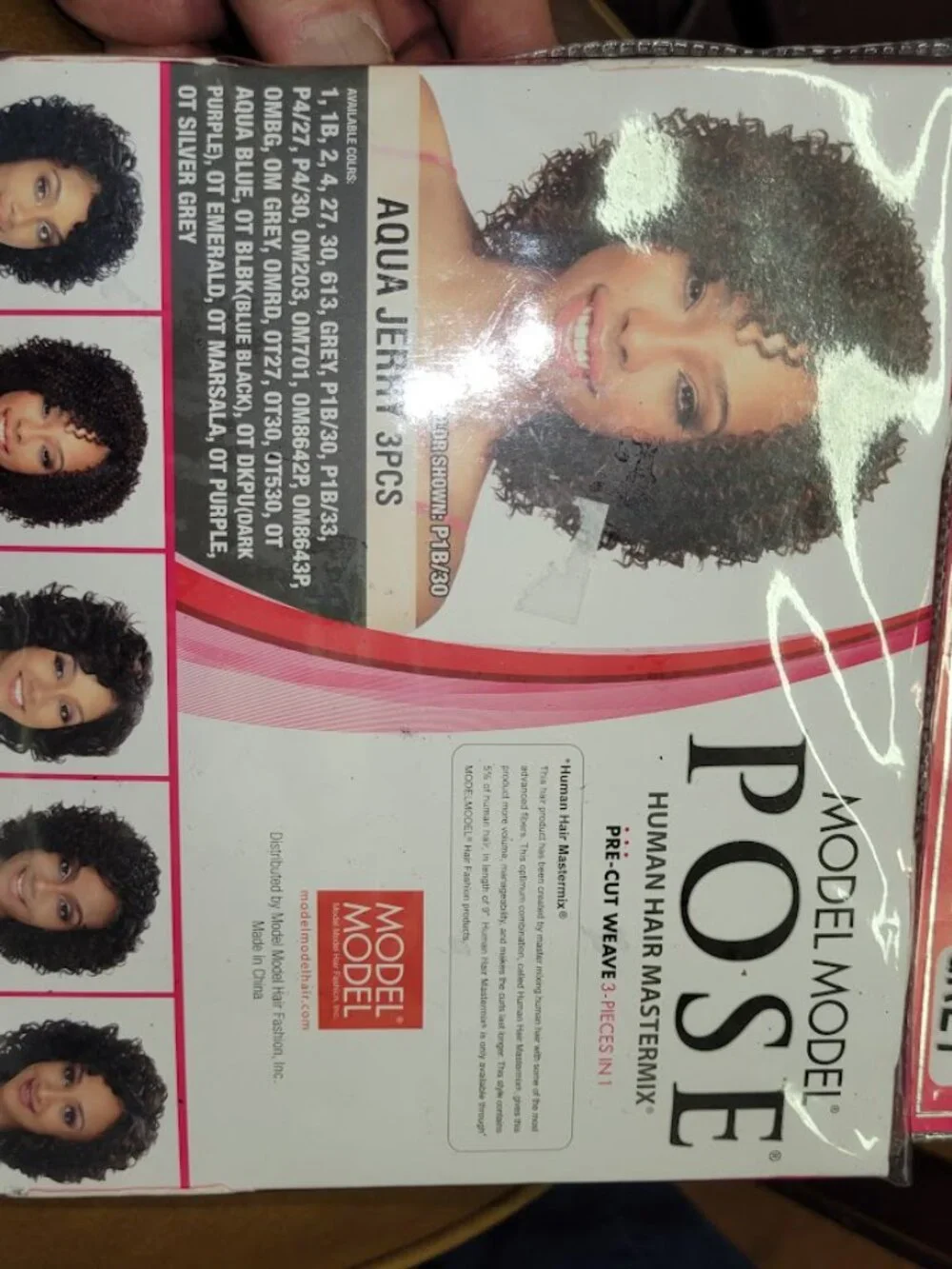 Model Model Pose Human Hair Mastermix Aqua Jerry 3PCS Pre-Cut Weave Grey
